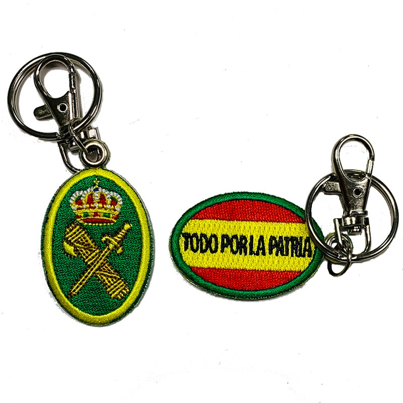 Llavero bordado oval...