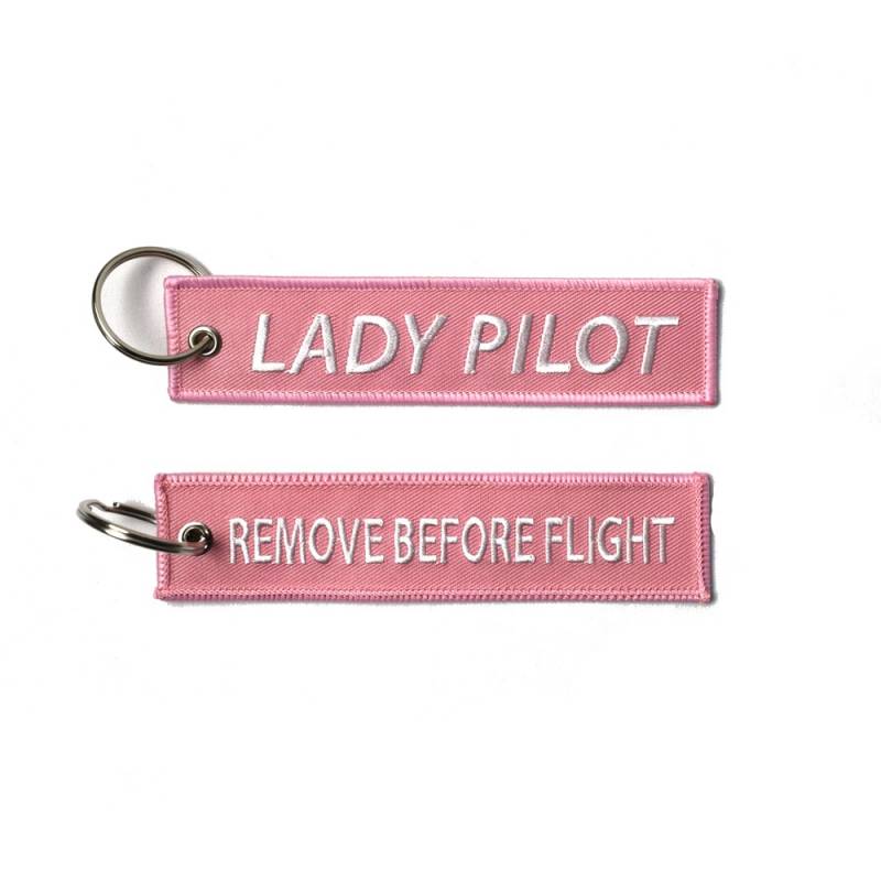 Llavero Bordado Lady Pilot...