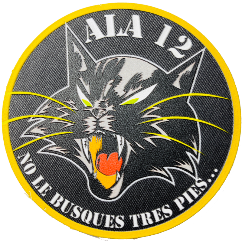 Parche Nylon 3D Ala 12 Negro