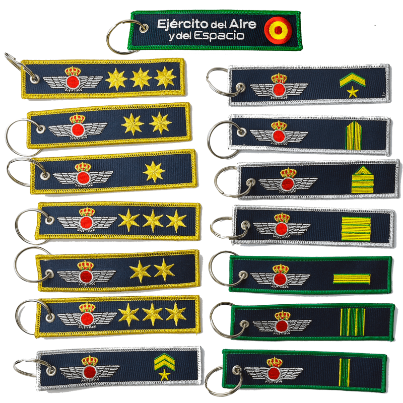 Llavero bordado rangos...