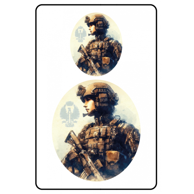 Adhesivos soldado mujer