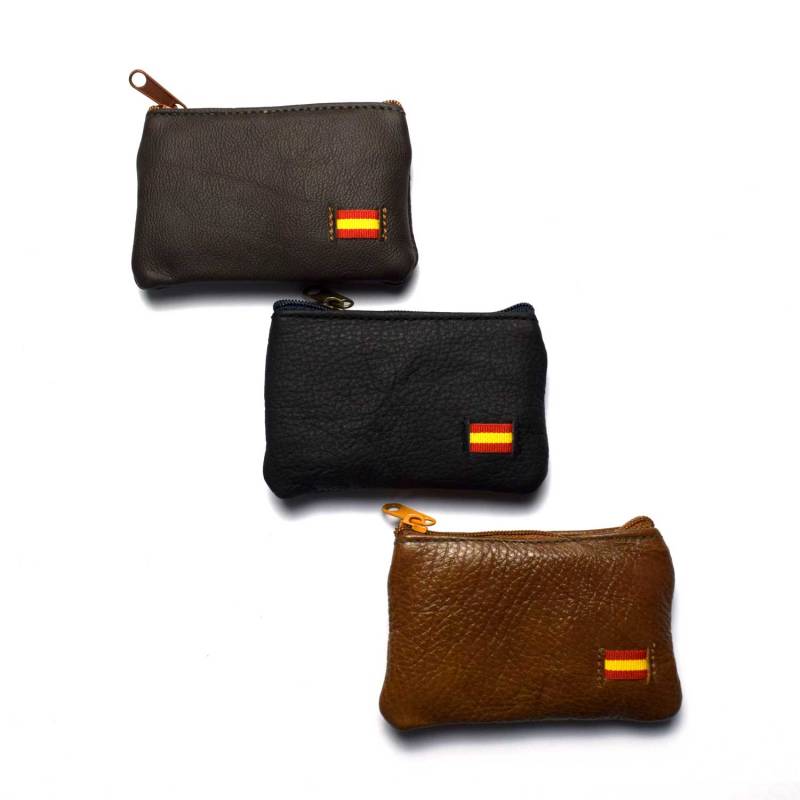 Monedero con cremallera nappa