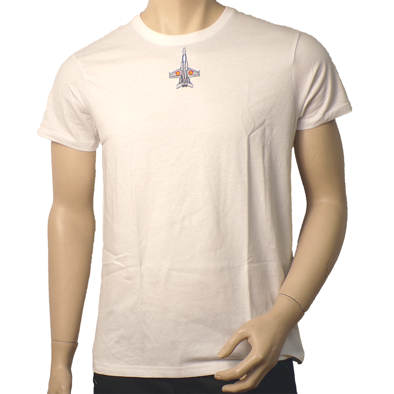 Camiseta Algodón F-18 Blanco